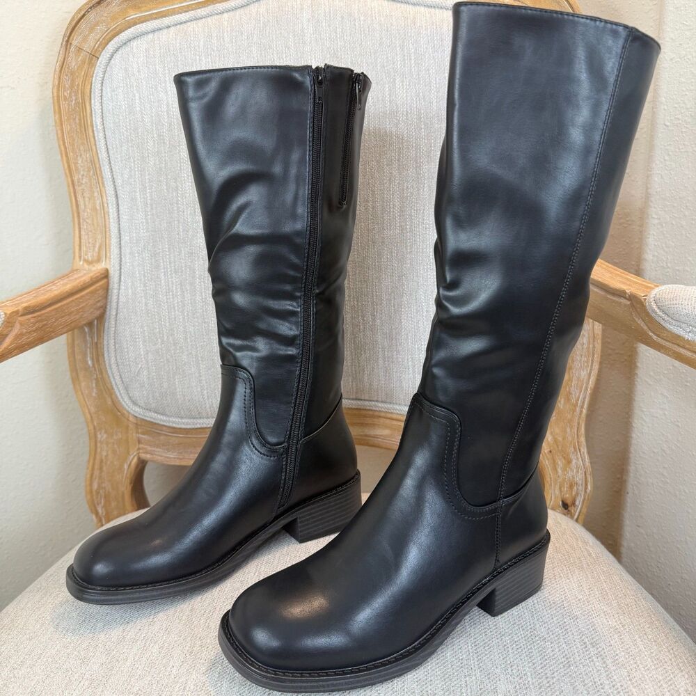 Pierre Dumas Paula knee-high round toe casual minimalist business comfort riding - Picture 4 of 13